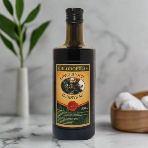Chlorofilas 500ml.  SPYGLIUOČIŲ ELEKSYRAS