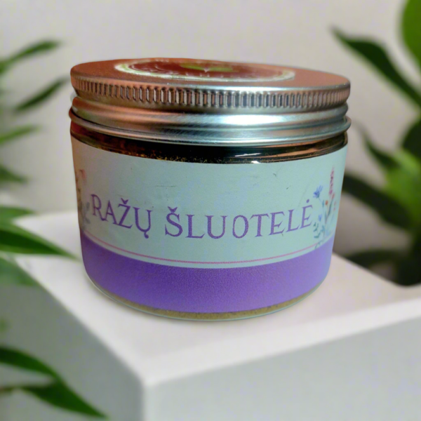 RAŽŲ ŠLUOTELĖ- ŽOLELIŲ MILTELIŲ MIŠINYS 80 G