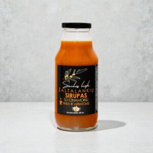 Šaltalankių uogų sirupas su cinamonu 330ml