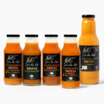 Ekologiškų šaltalankių sulčių ir sirupų rinkinys.